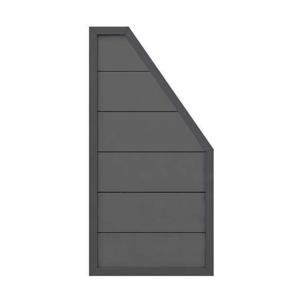 Sichtschutzzaun WPC / Aluminium unbehandelt anthrazit "DESIGN WPC ALU"