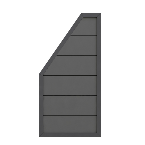 Sichtschutzzaun WPC / Aluminium unbehandelt anthrazit "DESIGN WPC ALU"