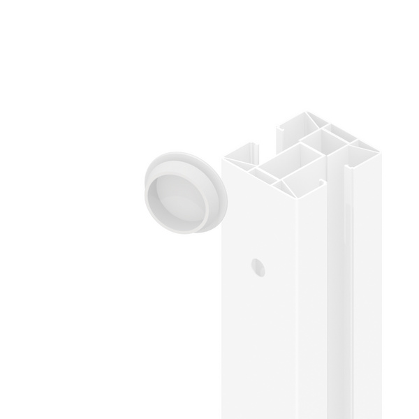 Stopfen Schraublöcher Klemmpf. Weiß 5x5x0,5cm