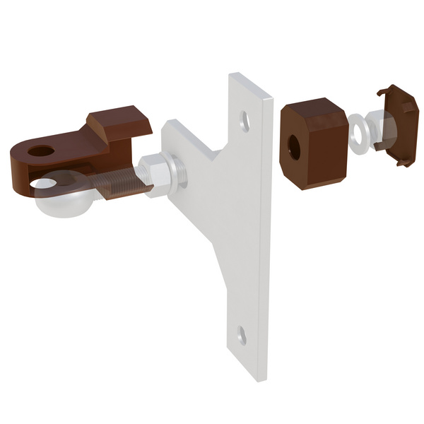 Torbeschlag-Abdeckung, Set braun 3x4x6,5cm