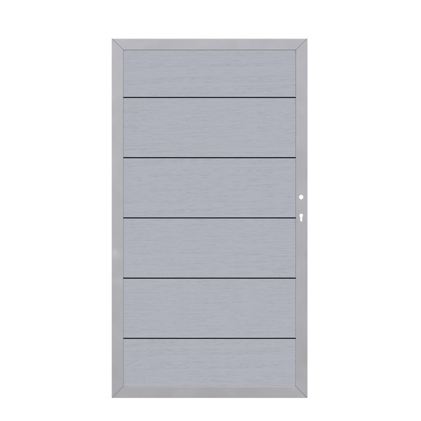 Tor WPC grau rechts "SYSTEM XL"