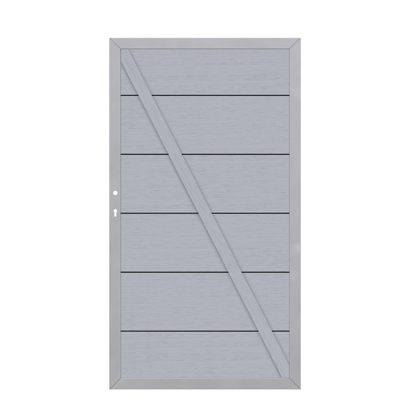 Tor WPC grau rechts "SYSTEM XL"