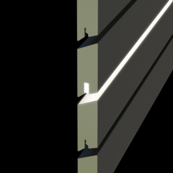 SYSTEM Rhombus Lichtleiste anthrazit 179x2x6cm