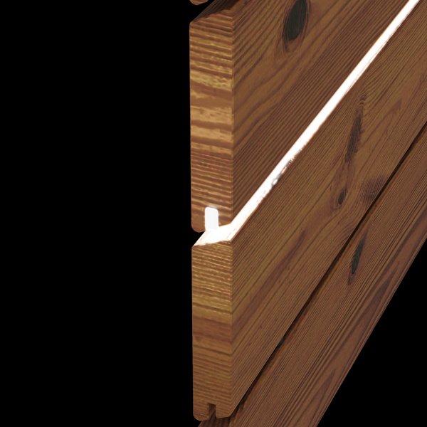 SYSTEM Rhombus Thermo-Holz Lichtleiste 2x178x9cm