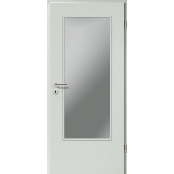 Zimmertür CPL hellgrau LA-DIN Röhrenspan ohne Bodendichtung
