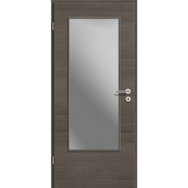 Zimmertür CPL pinie grau cross LA-DIN Röhrenspan ohne Bodendichtung