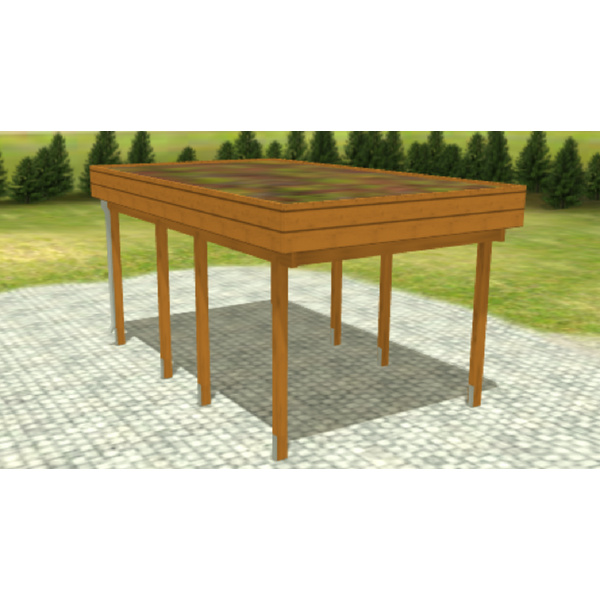 Carport Variant 3x5 Leimholz KD+ braun Öko