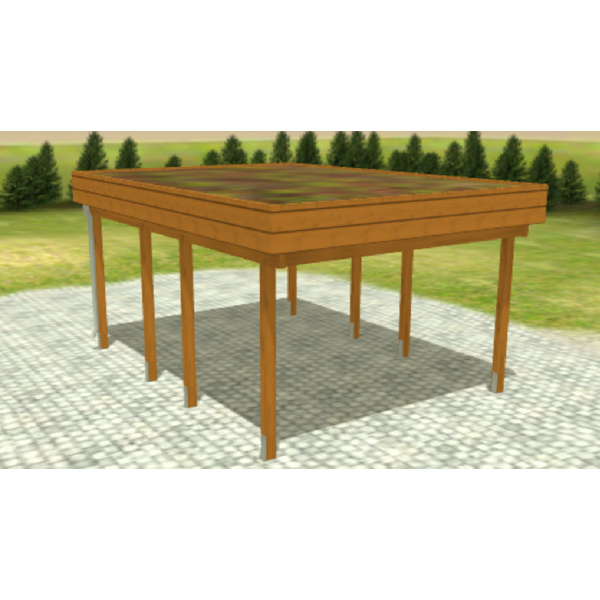Carport Variant 4 x 5 m KD+ braun Öko