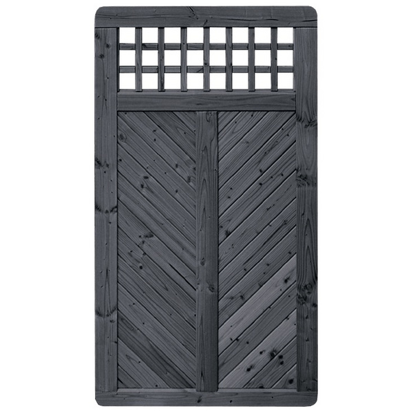 Sichtschutzzaun Douglasie graphitgrau lasiert "Wilsede"