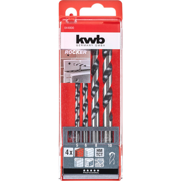 ROCKER® Beton- und Steinbohrersatz, 4-teilig, ø 5-10mm