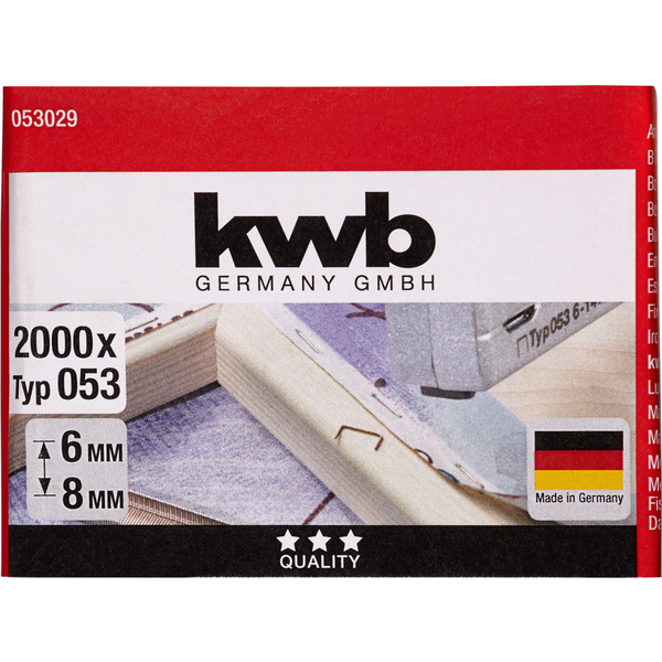 Klammern-Sortiment,2000 Stück,6+8mm, TYP 053