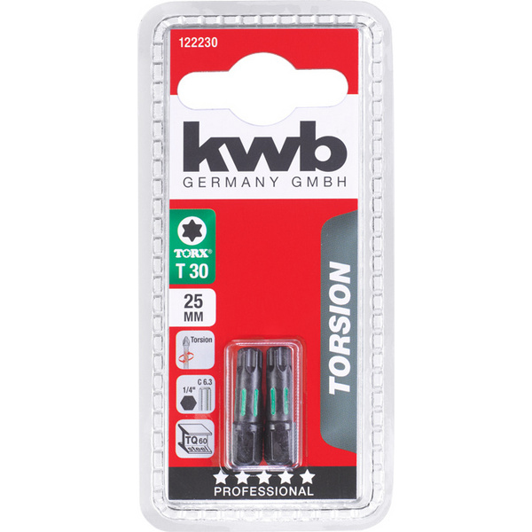 2 TORSION Bits, 25mm, T 30 (122230)