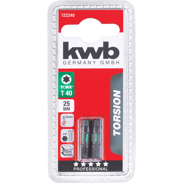 2 TORSION Bits, 25mm, T 40 (122240)