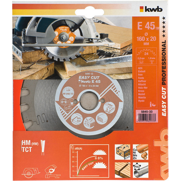 HM Kreissägeblatt Z24 für Handkreissägen ø160x20mm