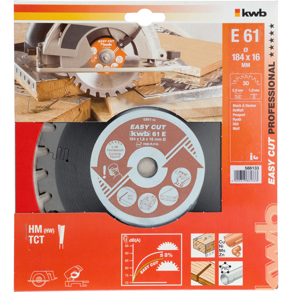 HM Kreissägeblatt Z30 für Handkreissägen ø184x16mm