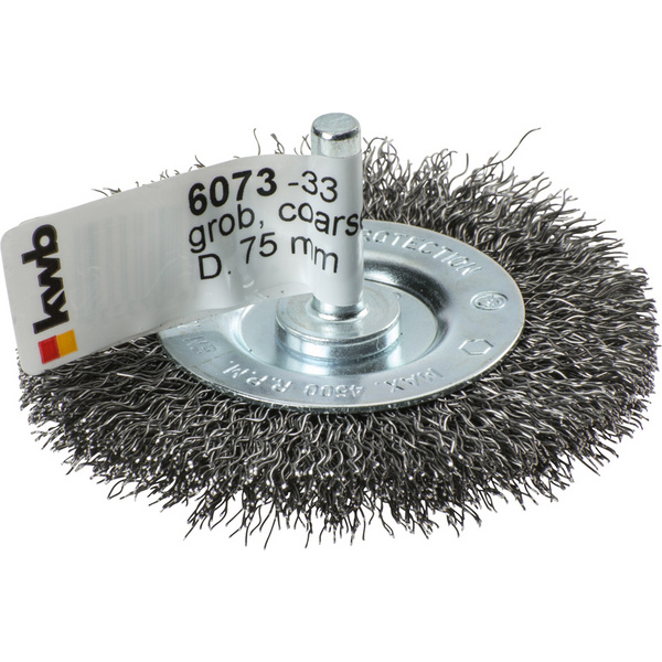 Scheibenbürste grob, HSS Stahldraht, gewellt, ø 75mm LS