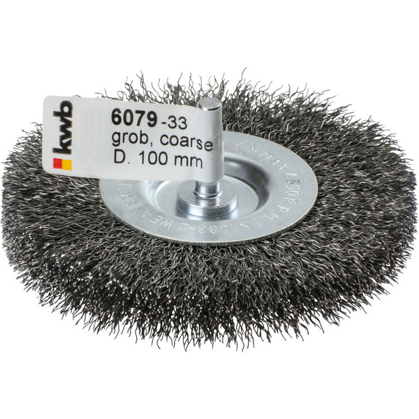 Scheibenbürste grob, doppeldick, HSS Stahldraht, gewellt, ø 100mm LS