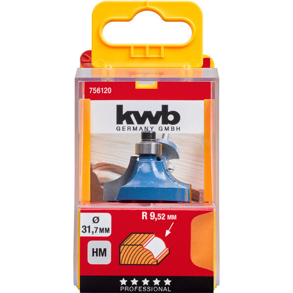 1/4 Stabfräser HM, mit Anlaufkugellager, ø 31.7mm