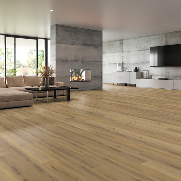 Klick-Vinylboden HDF Eiche Savanne Landhausdiele - GRANDO