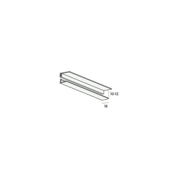 Umrandungsprofil 10mm 2-teilig Creme 600cm