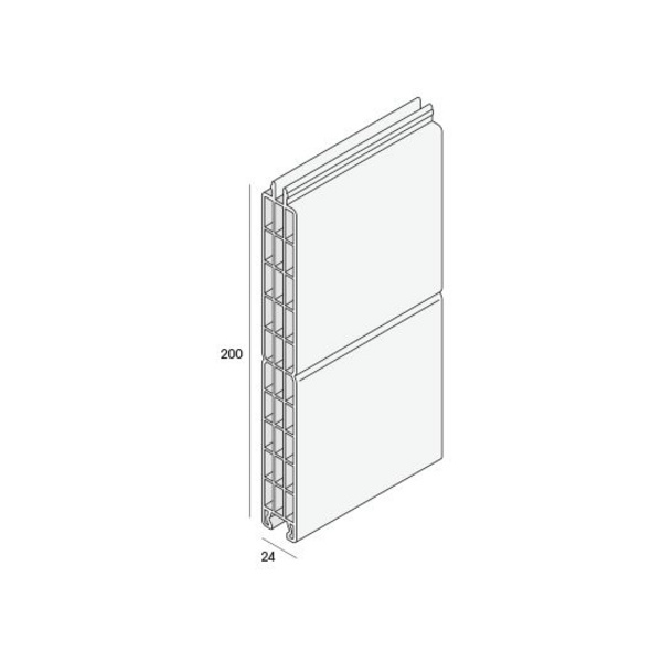 Füllungspaneel 24x200mm Weiß 600cm