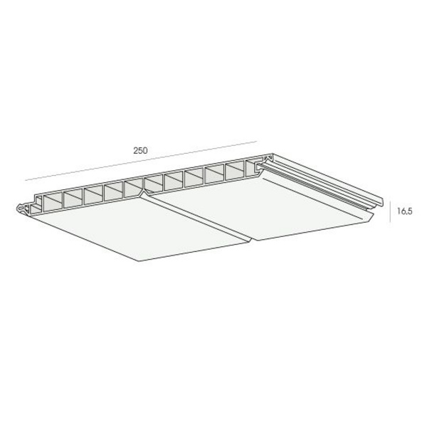 Mammut Paneel 250-S 2-Brett Optik Anthrazit (Renolit) 600cm