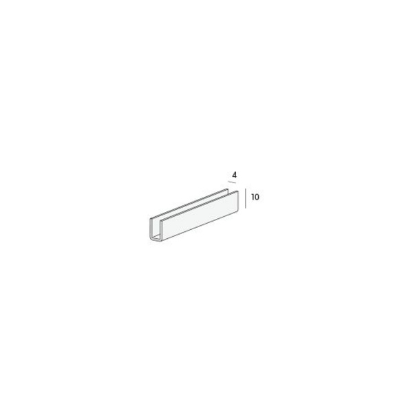 U-Profil Innenmaß 4mm Weiß 260cm - 08040126