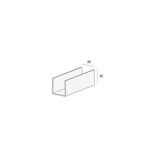 U-Profil Innenmaß 20mm Weiß 260cm - 08200126
