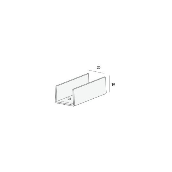 U-Profil Innenmaß 23mm Weiß 520cm - 08230152