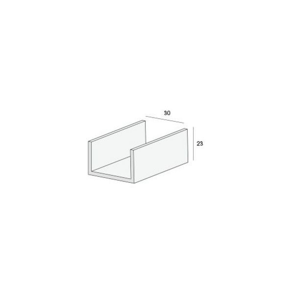 U-Profil Innenmaß 30mm Weiß 500cm - 08330150