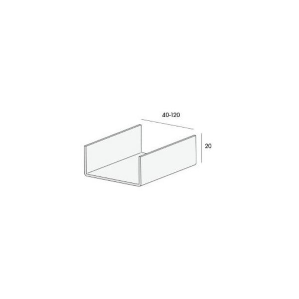 U-Profil Innenmaß 100mm Weiß 520cm - 08950152