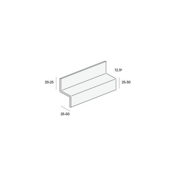 Z-Profil 20x50x30x3mm Weiß 600cm