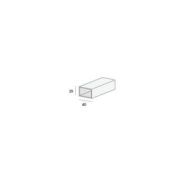 Vierkantrohr 40x25x2mm Weiß 600cm