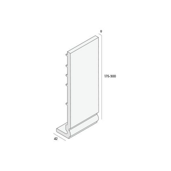 Winkelprofil 175x42mm Hartschaum prof. Creme 600cm