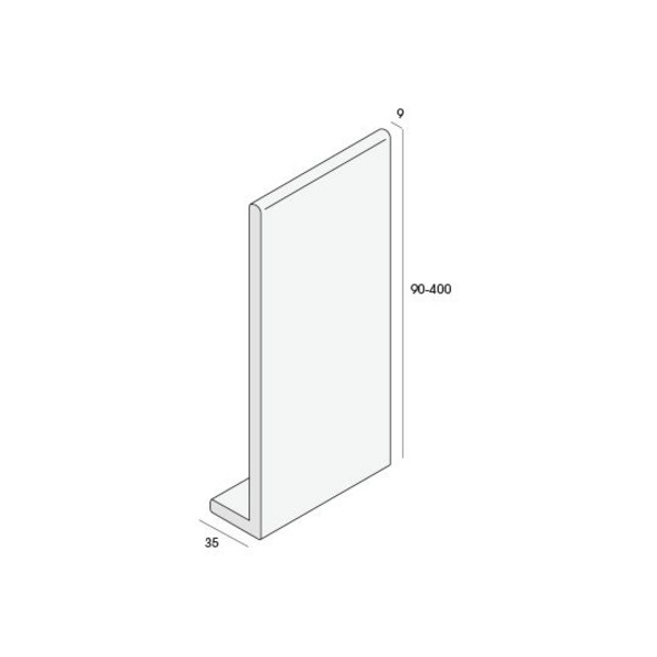 Winkelprofil 9x35x400mm Hartschaum Creme 600cm