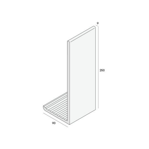 Winkelprofil 9x90x250mm Hartschaum Verkehrsweiß 600cm