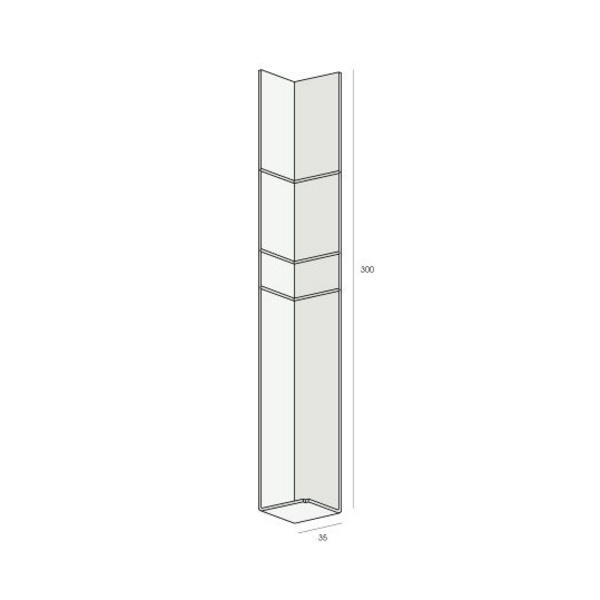 Aussenecke 300mm Weiß