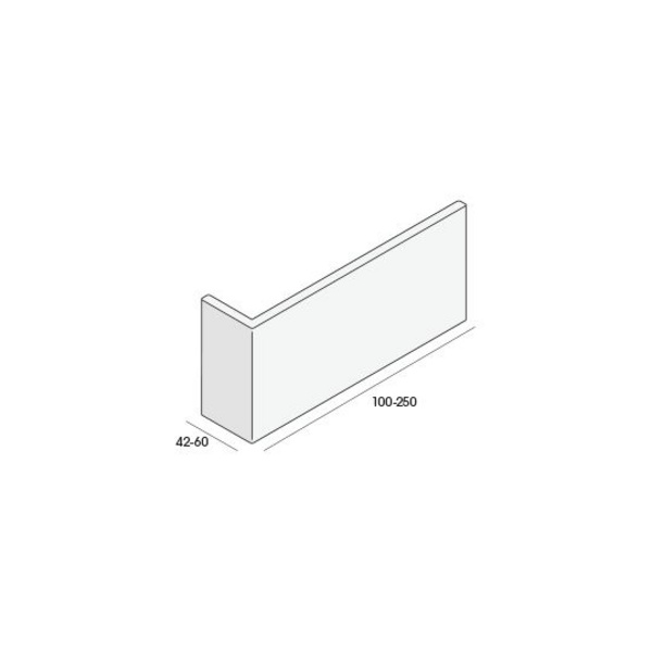 Winkelprofil 7x42x225mm Hartschaum Creme (Folie) 500cm