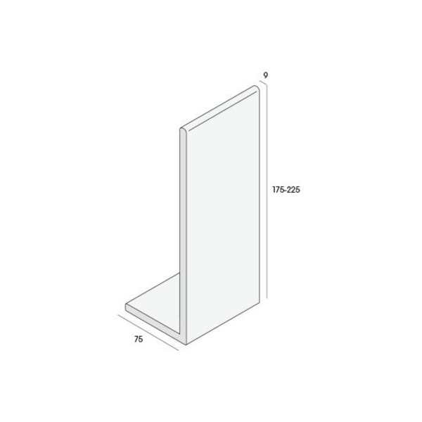 Winkelprofil 9x75x225 Hartschaum Creme 500cm