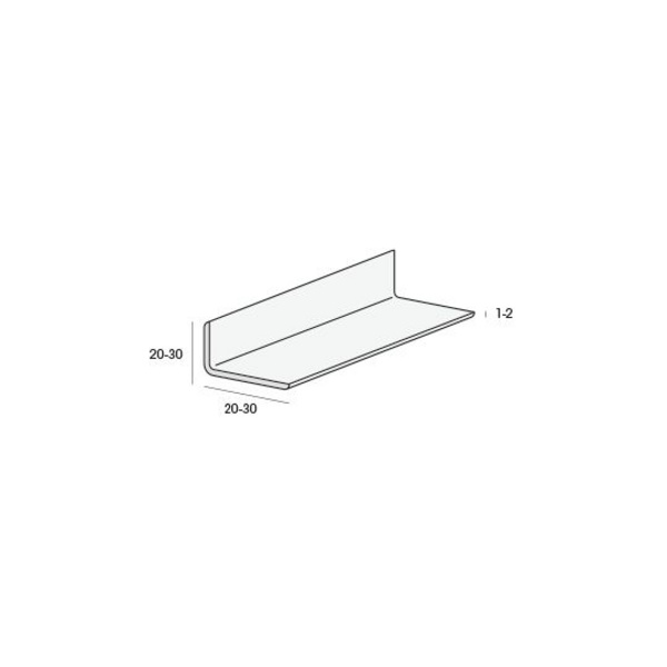 Winkelprofil 30x20x2mm Schwarz 600cm