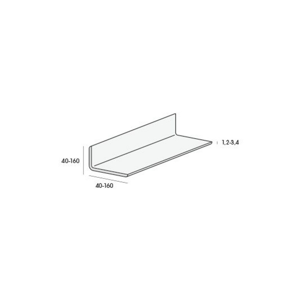 Eckprofil 80x40x3,4mm Weiß 600cm