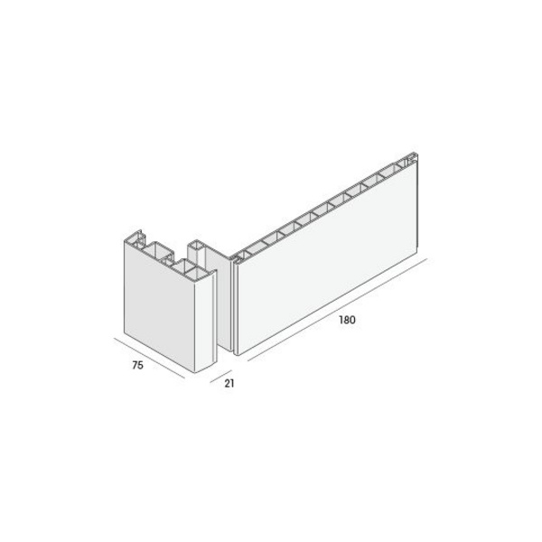 Dachrand Verleidungsprofil 180mm Verkehrsweiß 600cm