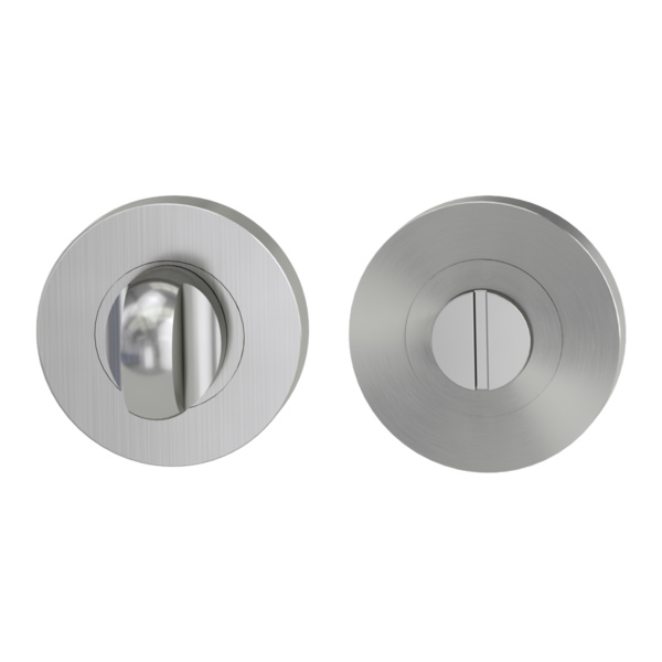 Schlüsselrosettenpaar Zink rund WC Schraubt.Samtgrau