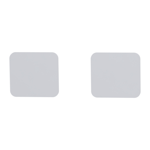 Schlüsselrosettenpaar ONE abgerundet Blindrosette Flachrosette Seidenweiß