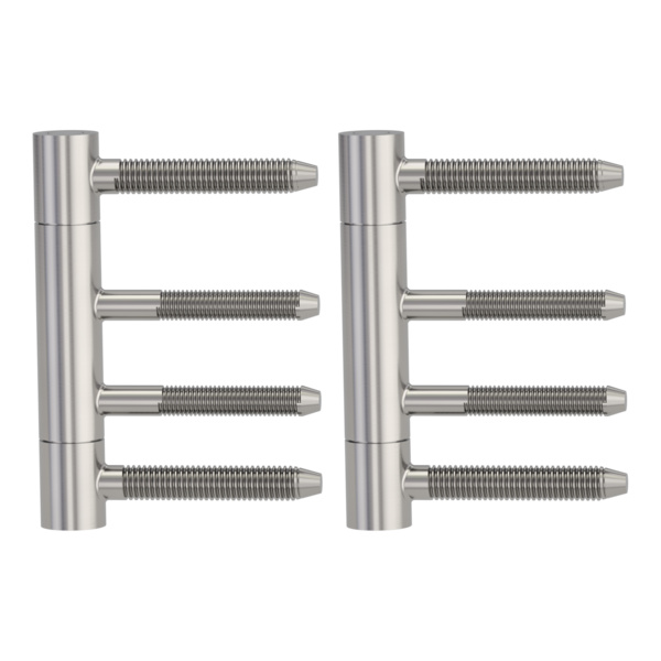 Bandpaar AXUM 9300 inkl. Rahmenteile gefälzte Türen 3-teilig Holzzarge Edelst. ma./Samtgrau