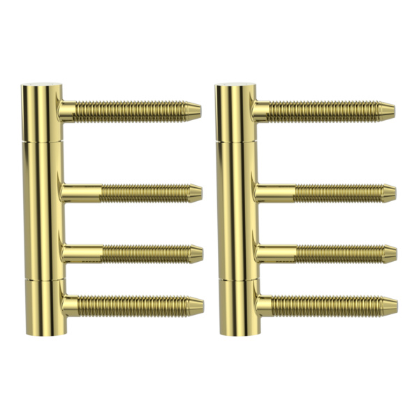 Bandpaar AXUM 9300 inkl. Rahmenteile gefälzte Türen 3-teilig Holzzarge Messing-Optik