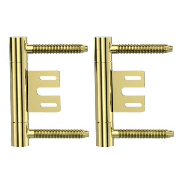 Bandpaar AXUM 9300 inkl. Rahmenteile gefälzte Türen 3-teilig Stahlzarge Messing-Optik