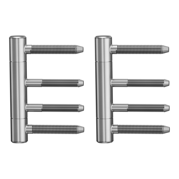 Bandpaar AXUM 9301 inkl. Rahmenteile gefälzte Türen 3-teilig Holzzarge Edelst. ma.