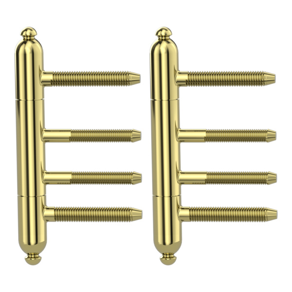 Bandpaar AXUM 9302 inkl. Rahmenteile gefälzte Türen 3-teilig Holzzarge Messing-Optik