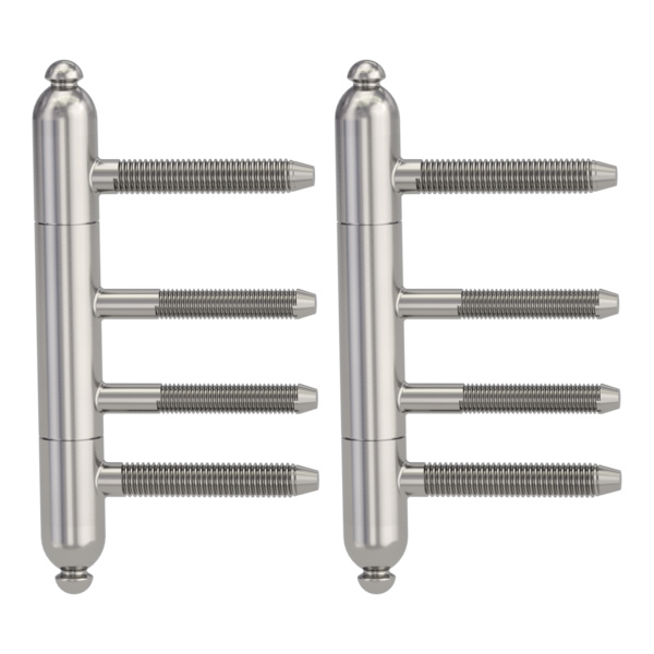 Bandpaar AXUM 9302 inkl. Rahmenteile gefälzte Türen 3-teilig Holzzarge Samtgrau